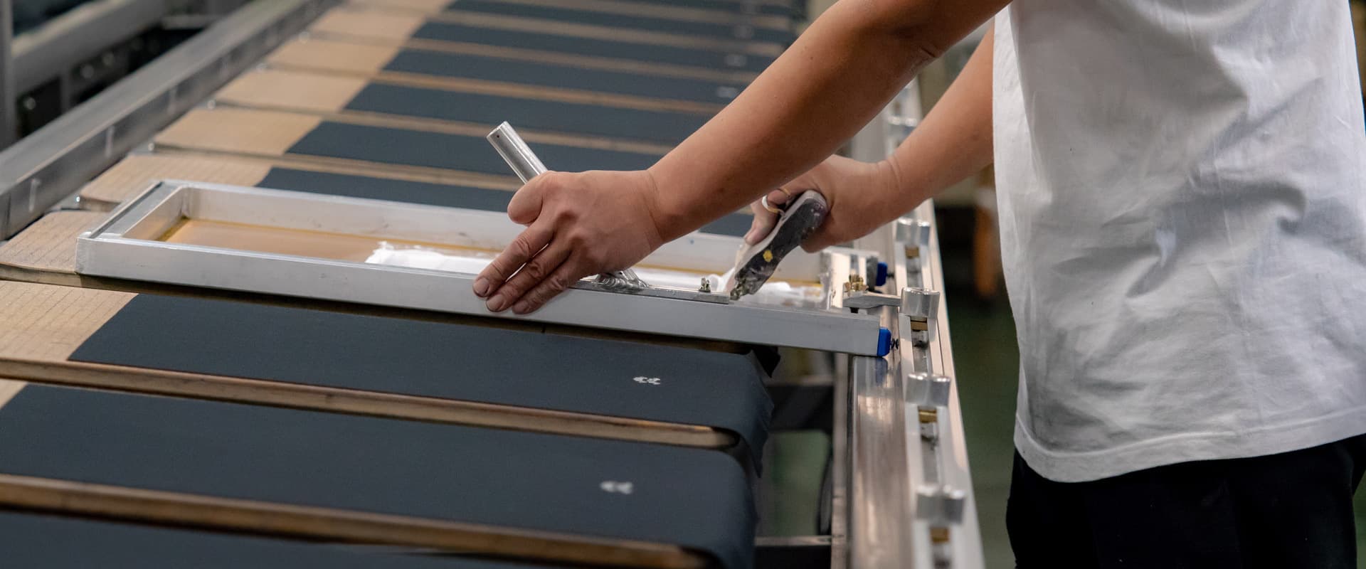 プリント加工の様子