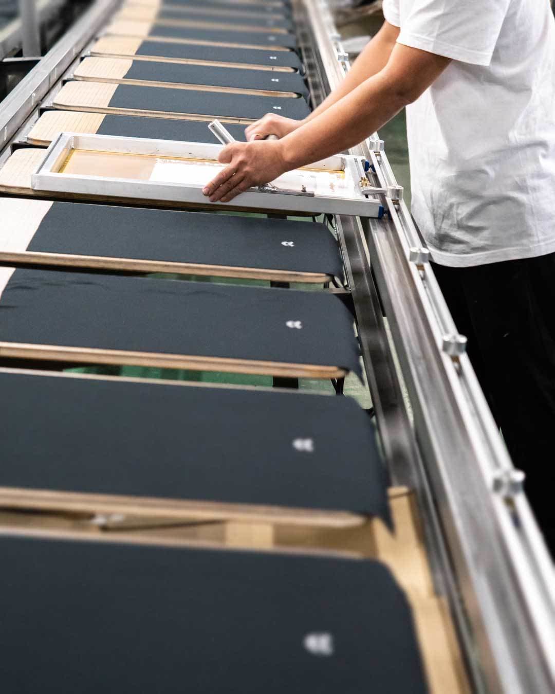 プリント加工の様子